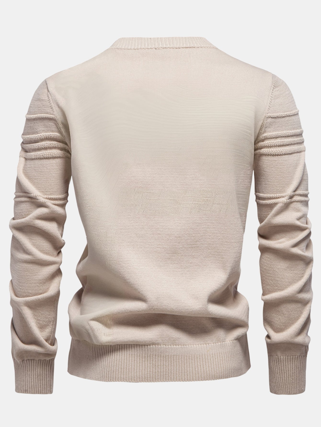 Striped Jacquard Crewneck Sweater