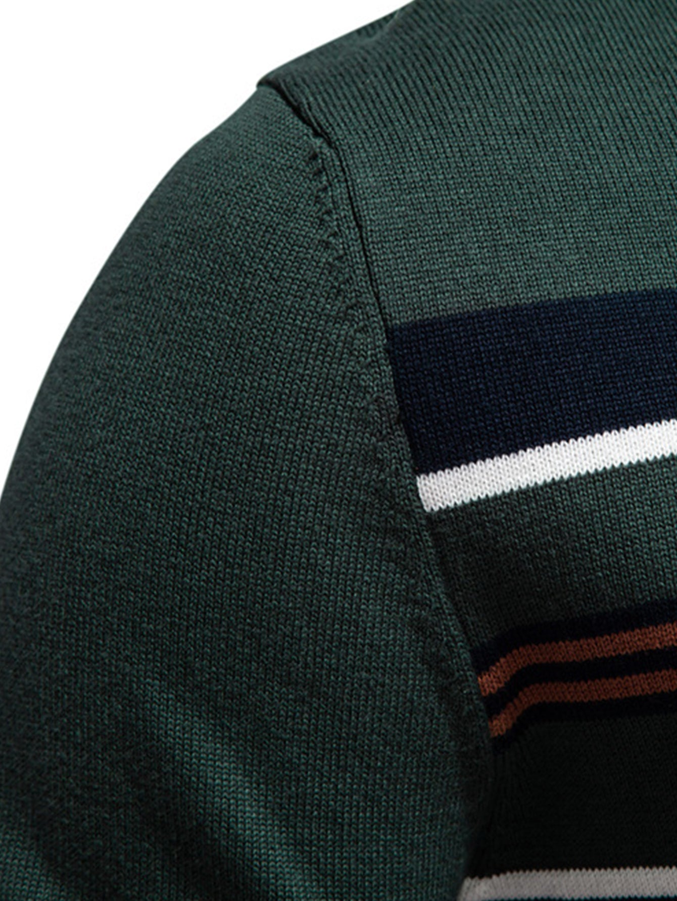 Stripe Quarter-Zip Sweater