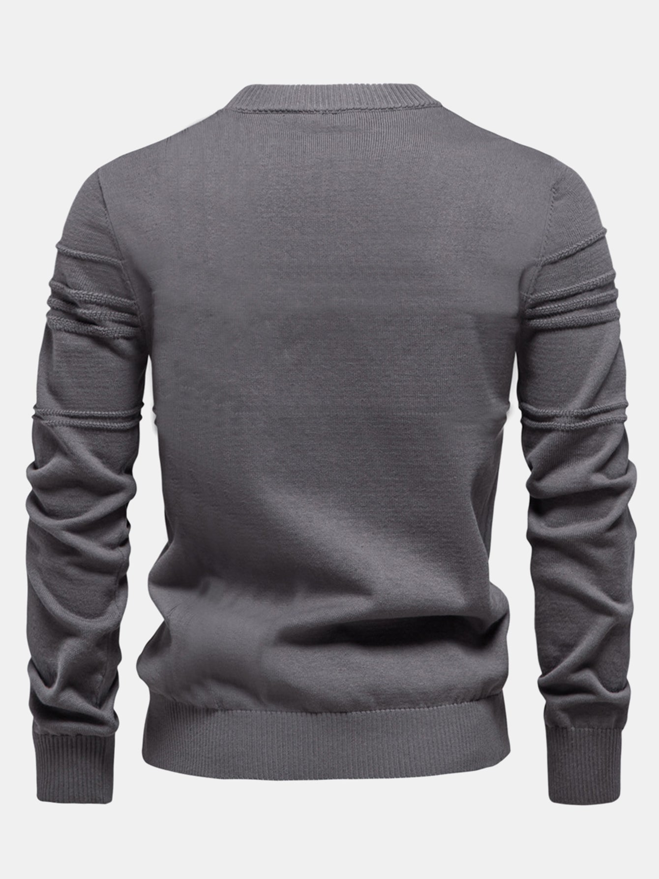 Striped Jacquard Crewneck Sweater