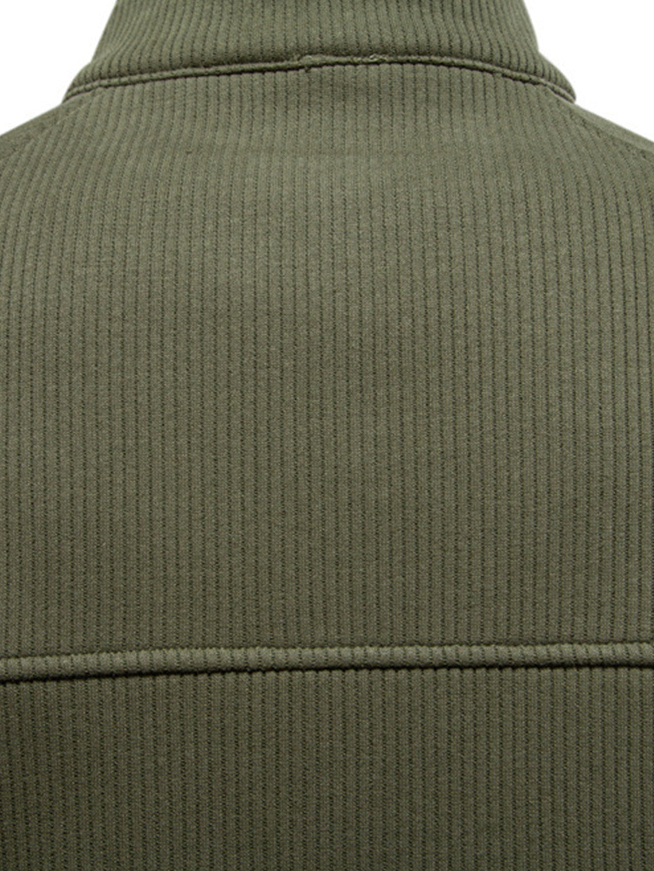 Ribbed Raglan Sleeve Quarter Zip Sweatshirt