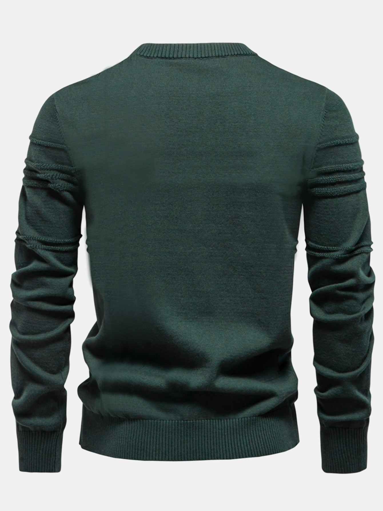 Striped Jacquard Crewneck Sweater