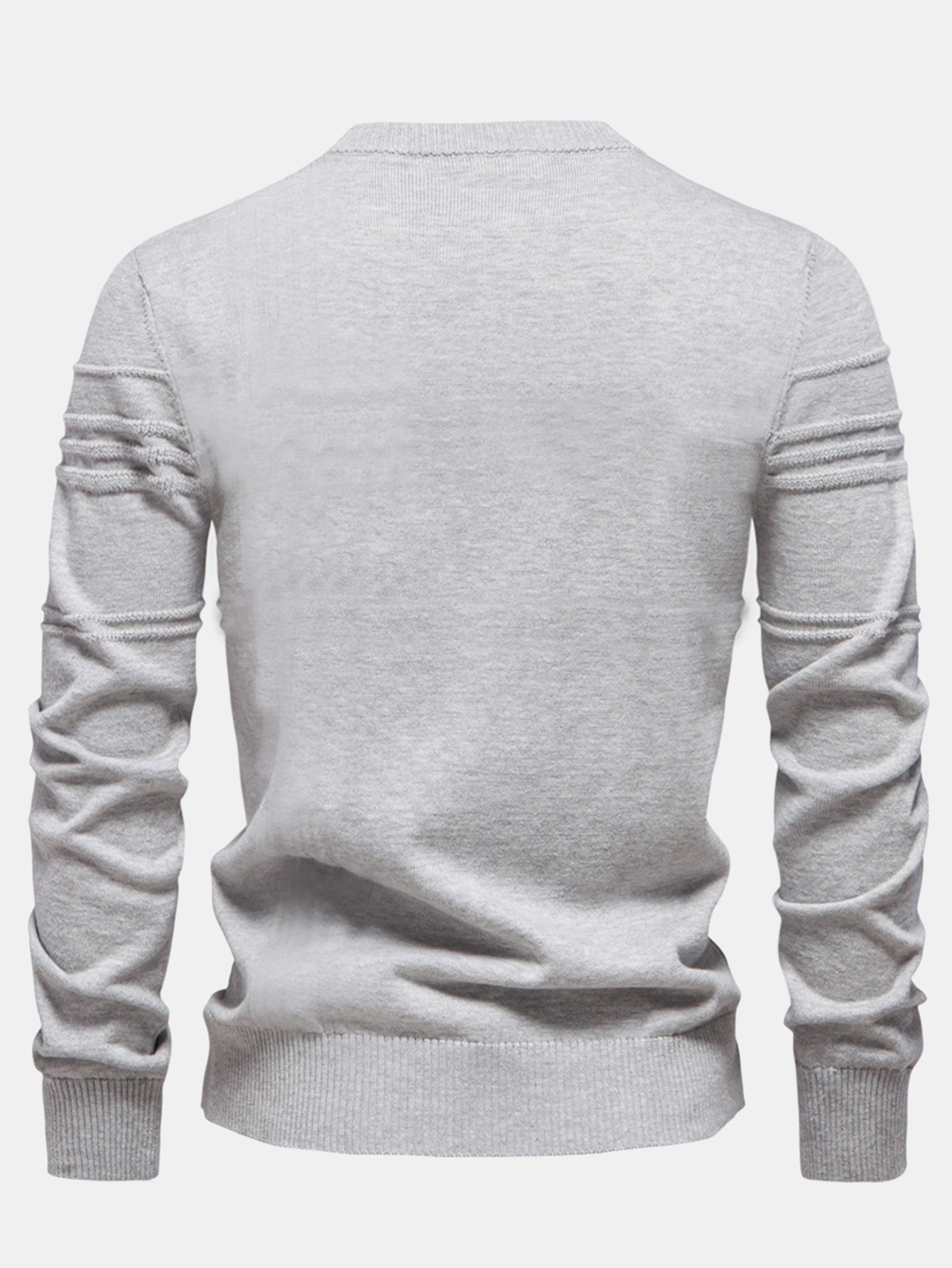 Striped Jacquard Crewneck Sweater
