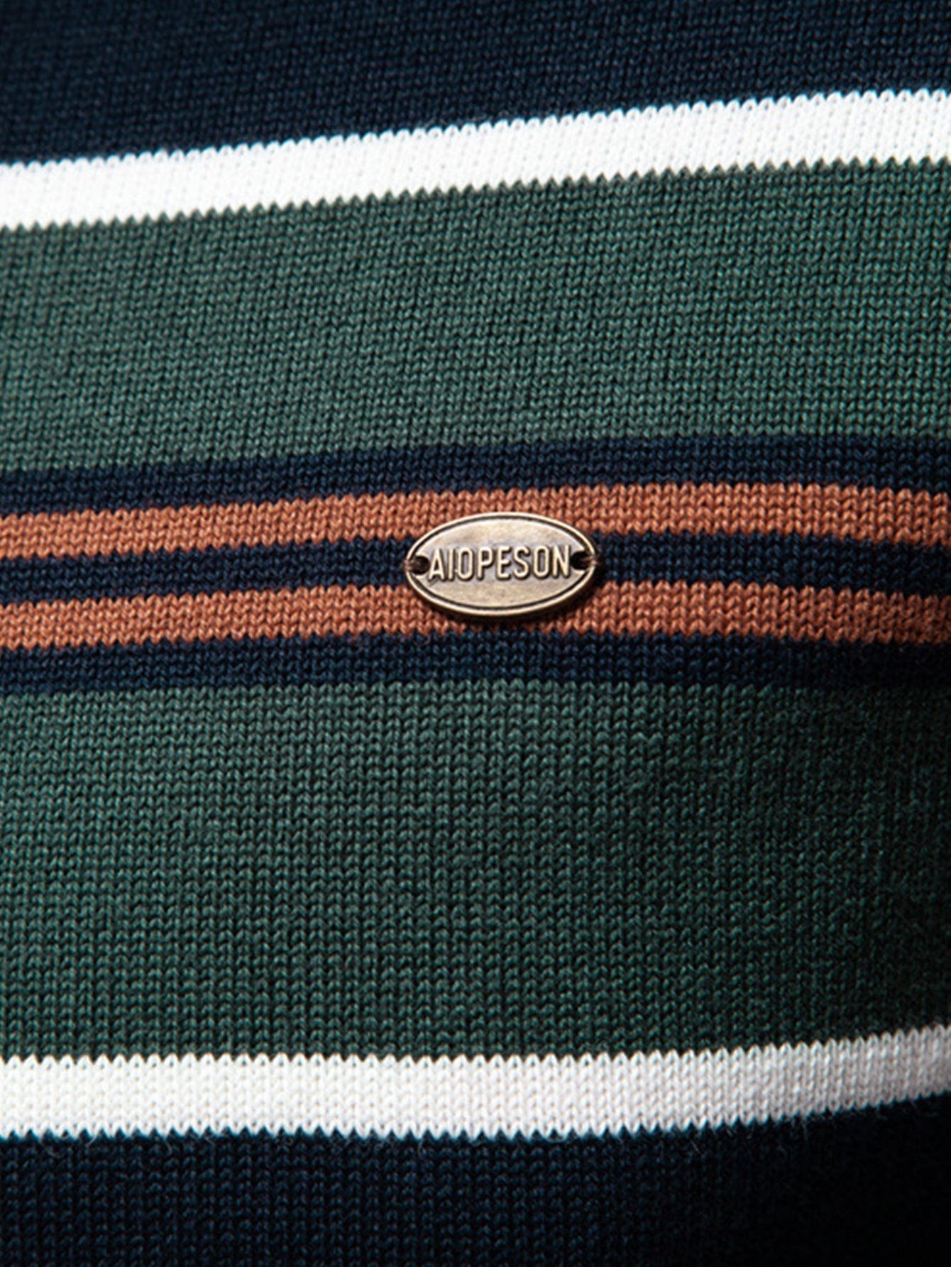 Stripe Quarter-Zip Sweater