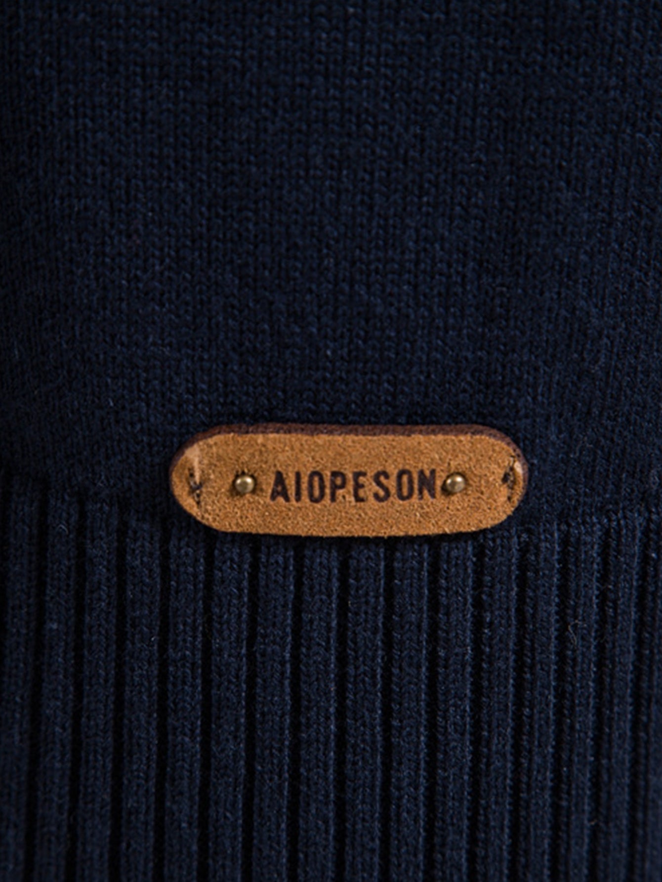 Contrast Stripe Quarter Zip Sweater