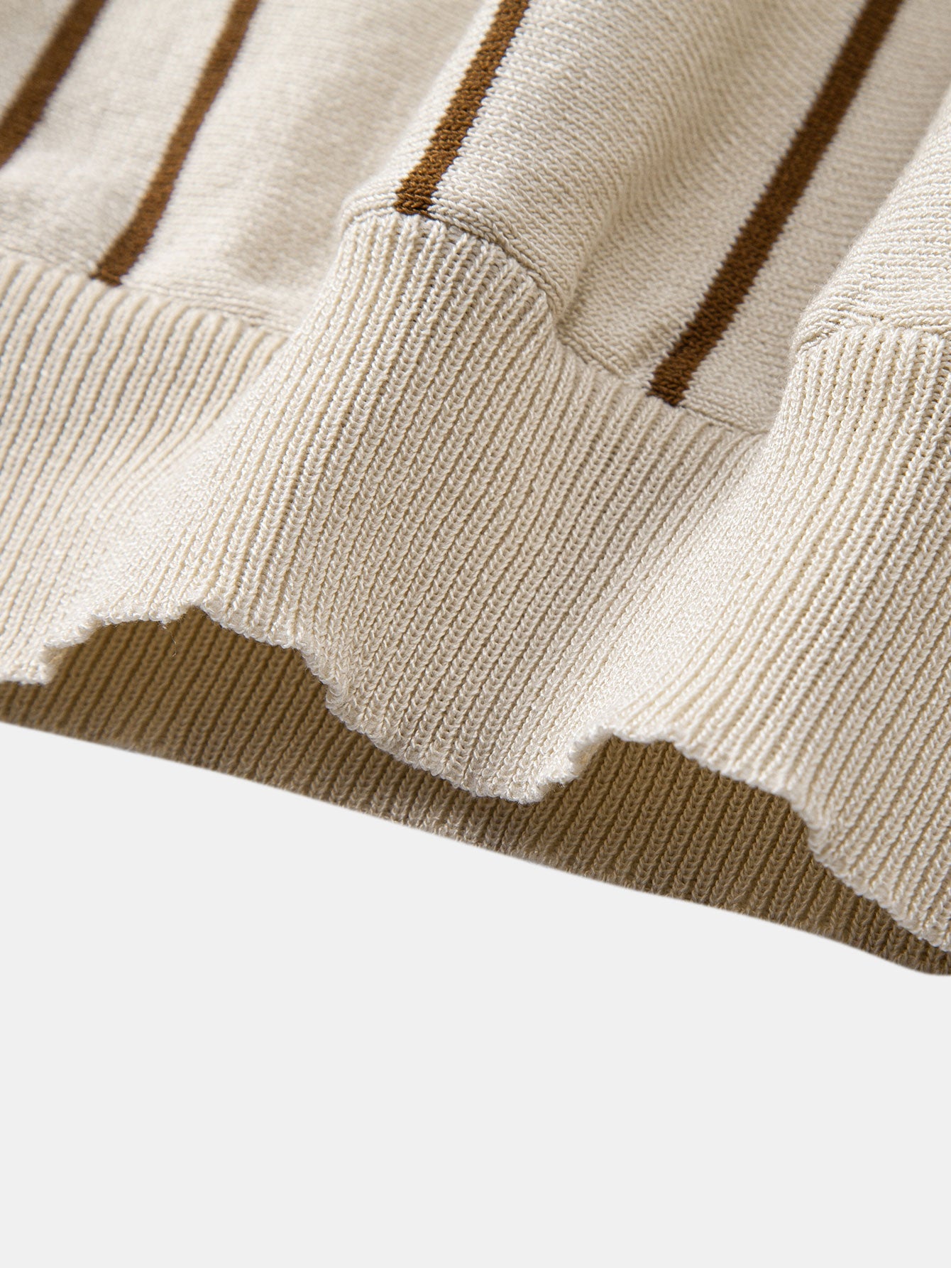 Striped Knitted Polo Shirt