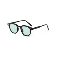 Black with Green Lenses