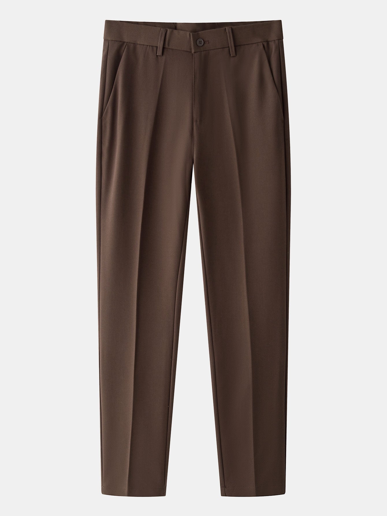 Twist Jacquard Knitted Zipper Polo Shirt & Slim Fit Tapered Trousers