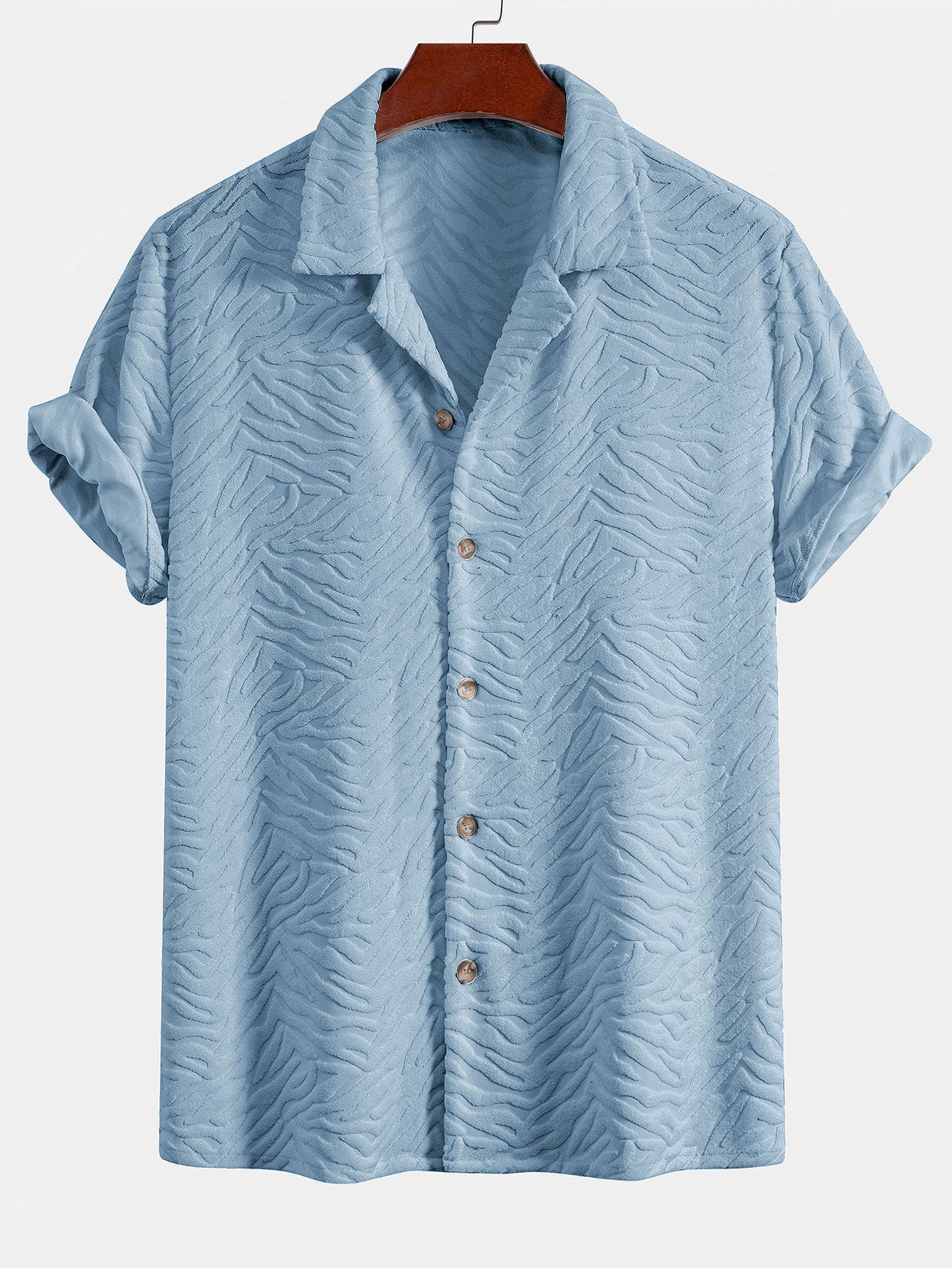 Animal Texture Terry Cuban Shirt & Shorts