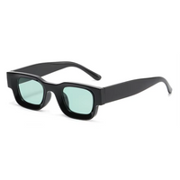 Black with Green Lenses