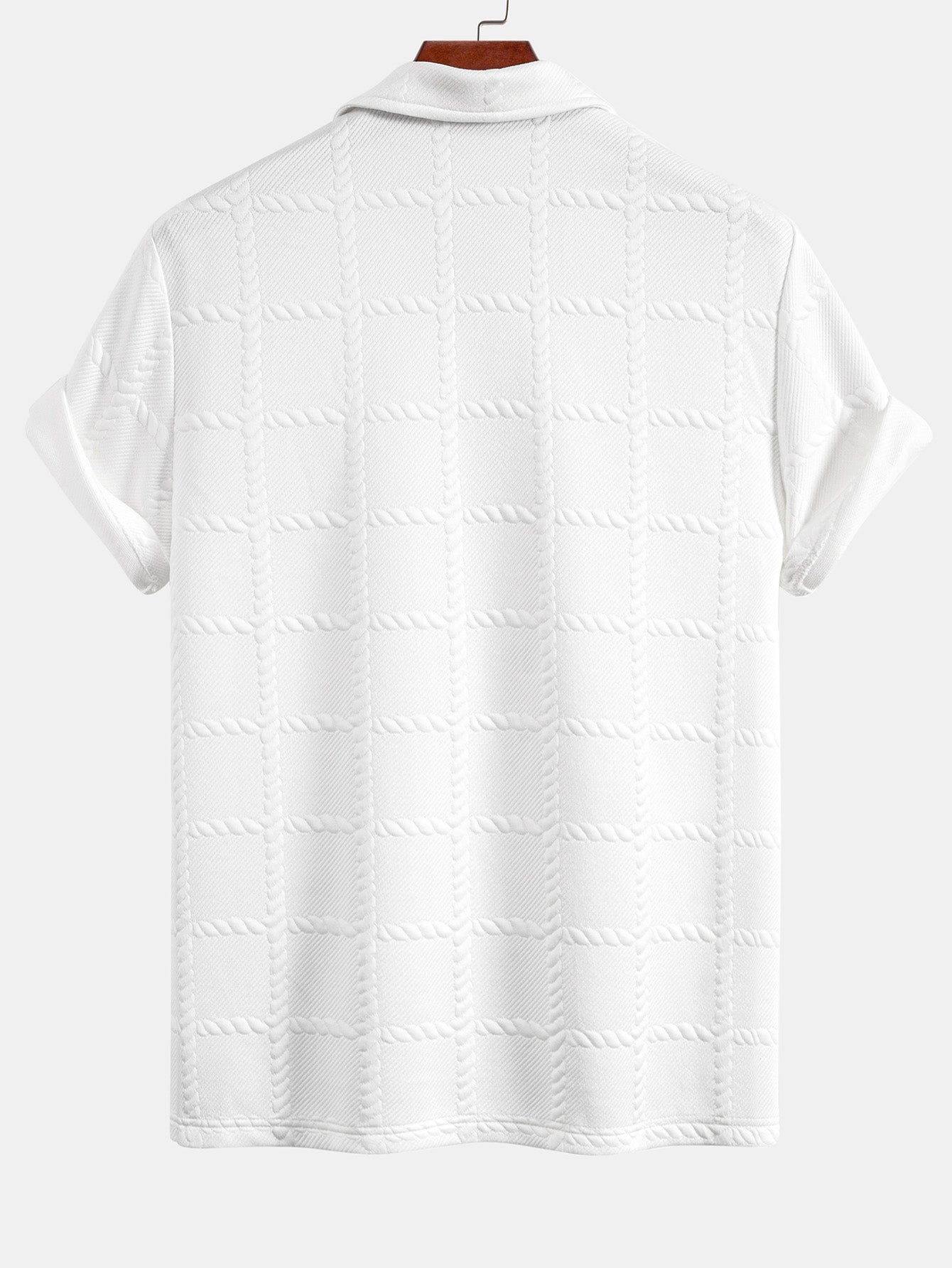 Checkered Jacquard Polo Shirt