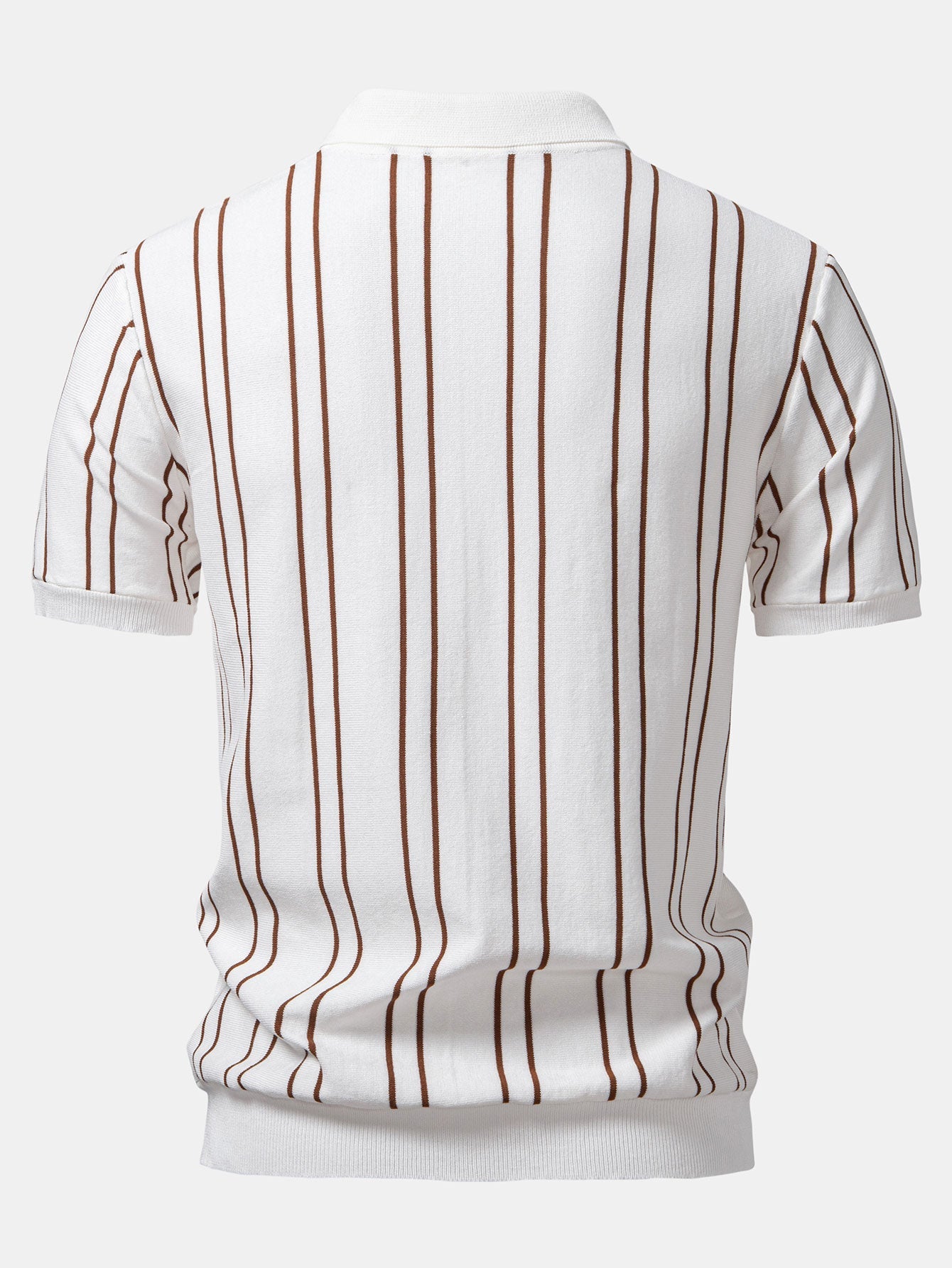 Striped Knitted Polo Shirt