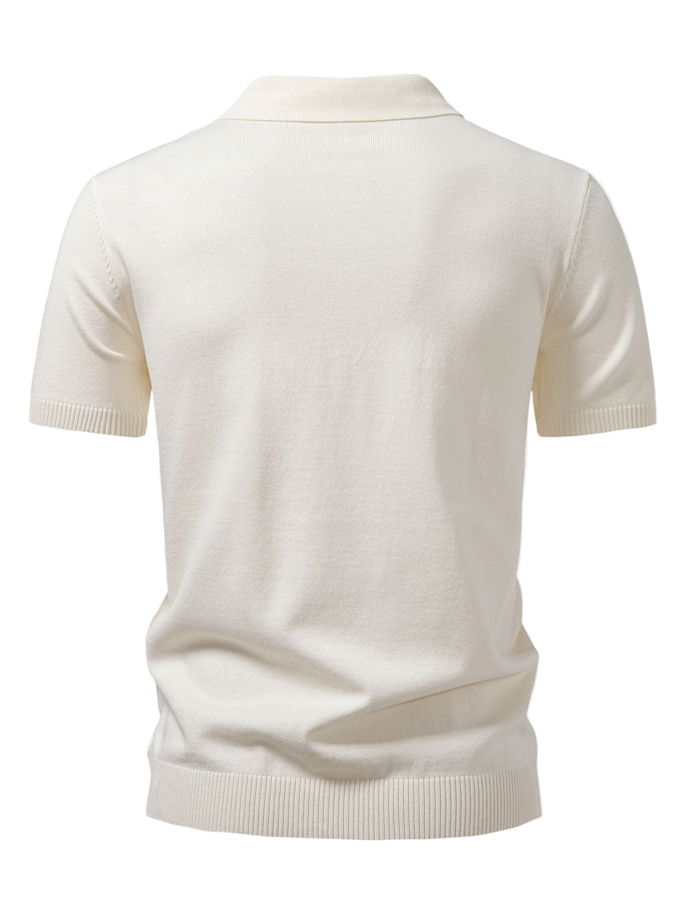 Twist Jacquard Knitted Zipper Polo Shirt & Slim Fit Tapered Trousers