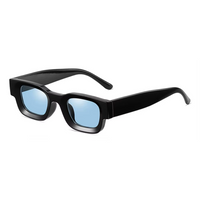 Black with Blue Lenses