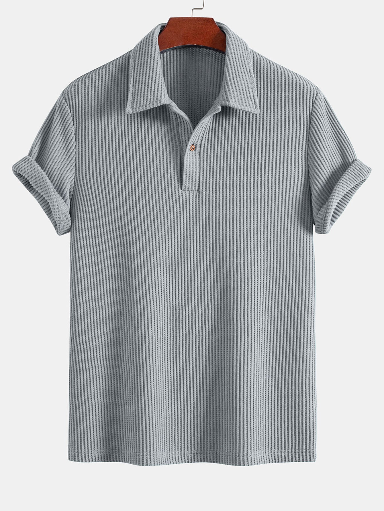 3 Pieces Short Sleeved Waffle Polo