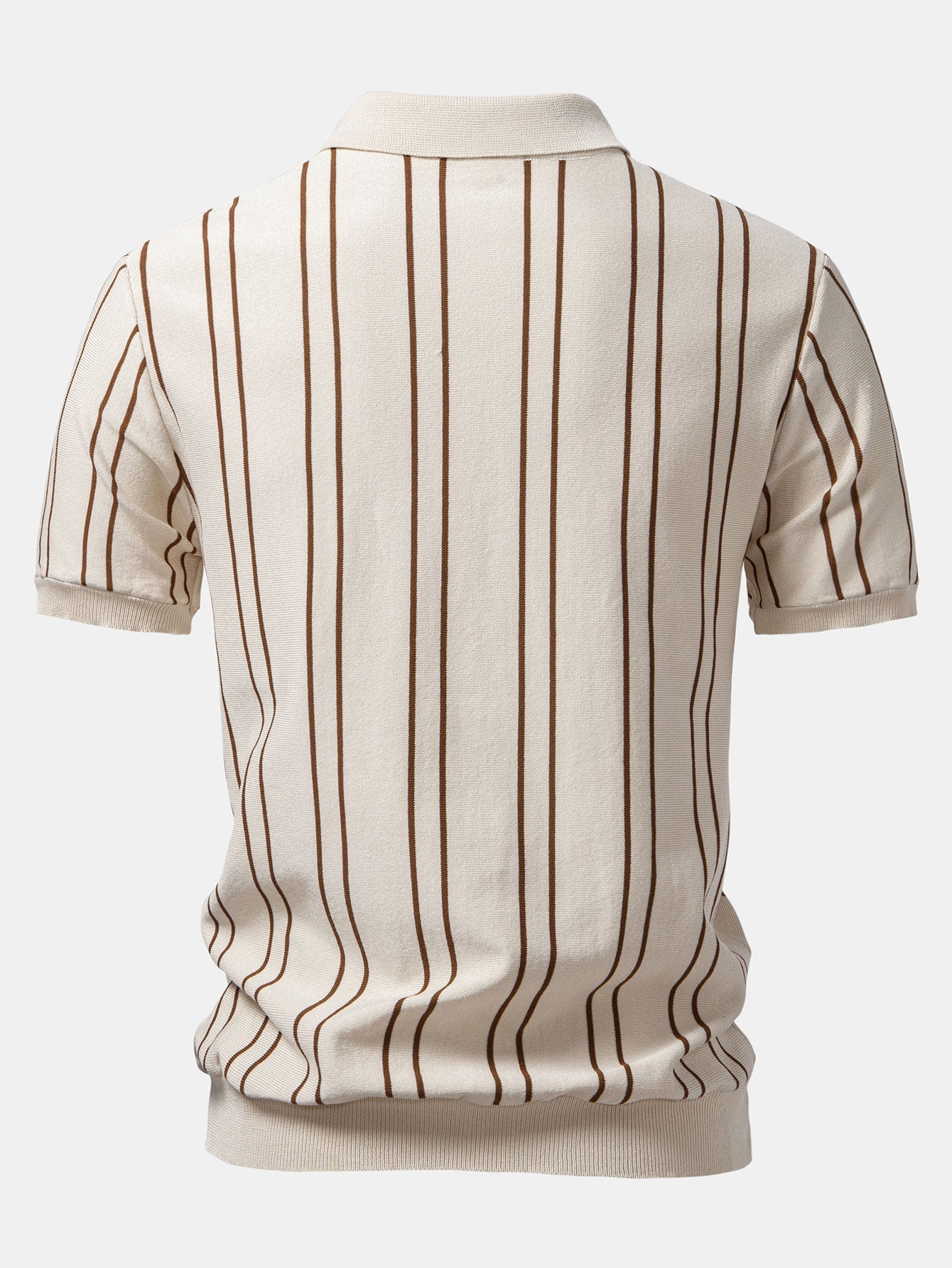 Striped Knitted Polo Shirt