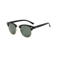 Black with Green Lenses