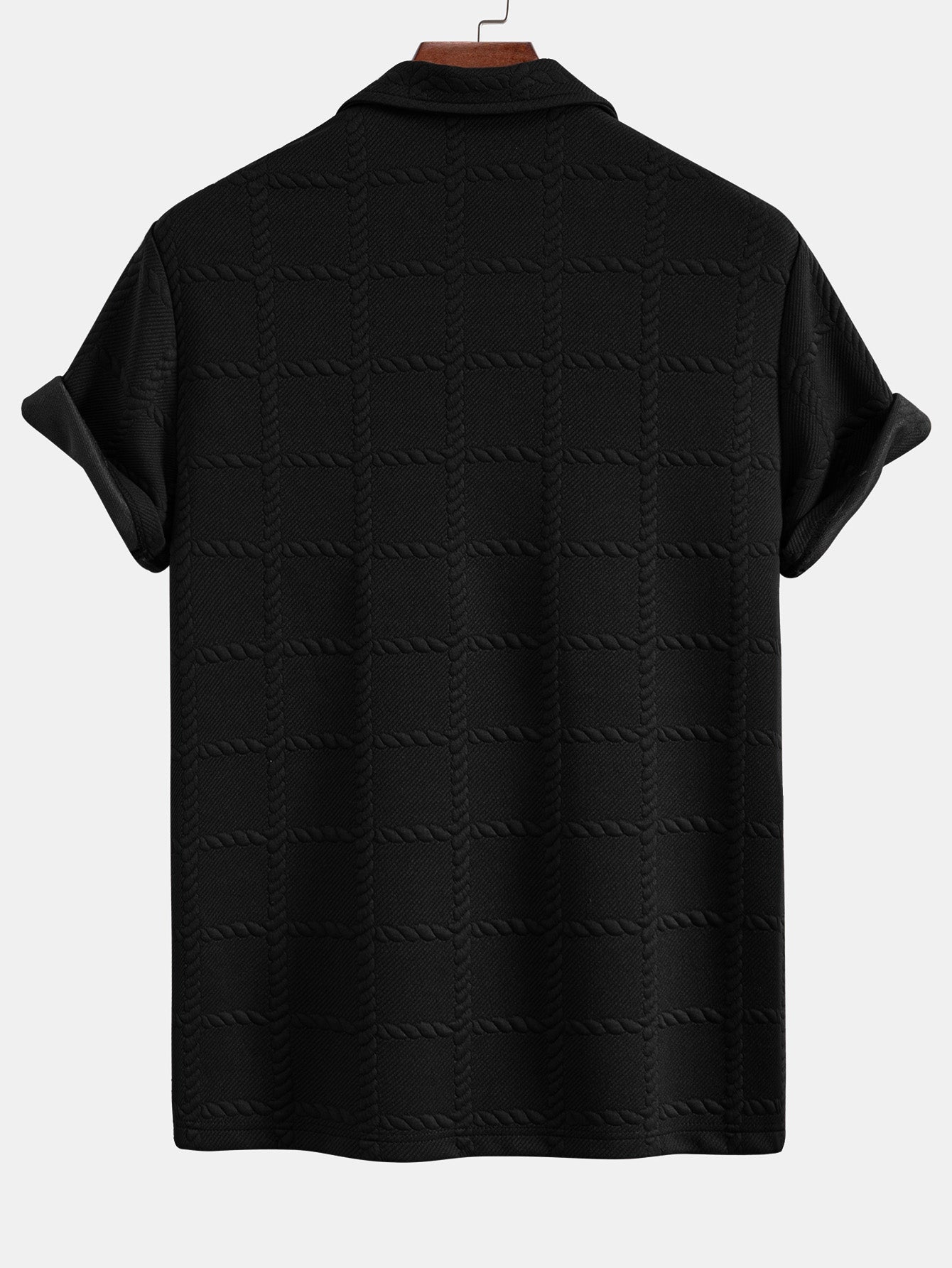 Checkered Jacquard Polo Shirt