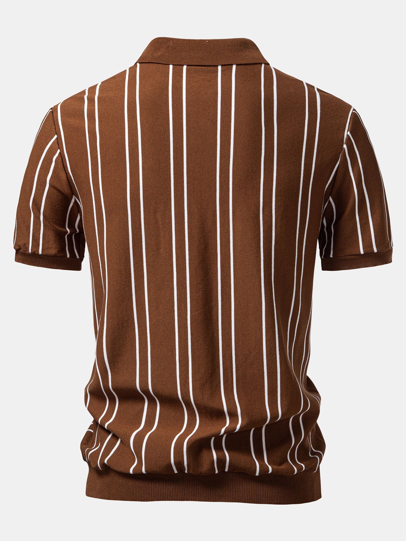 Striped Knitted Polo Shirt