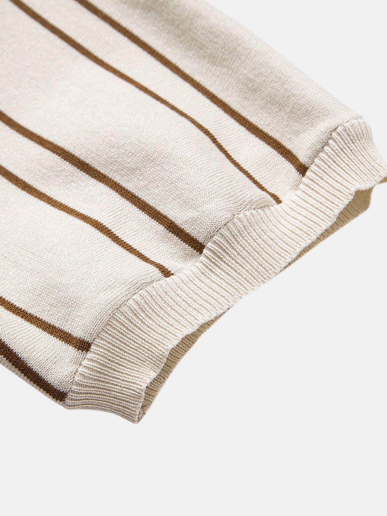 Striped Knitted Polo Shirt