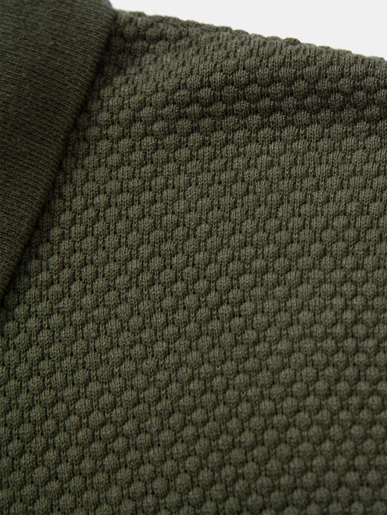 Pineapple Texture Knitted Polo Shirt