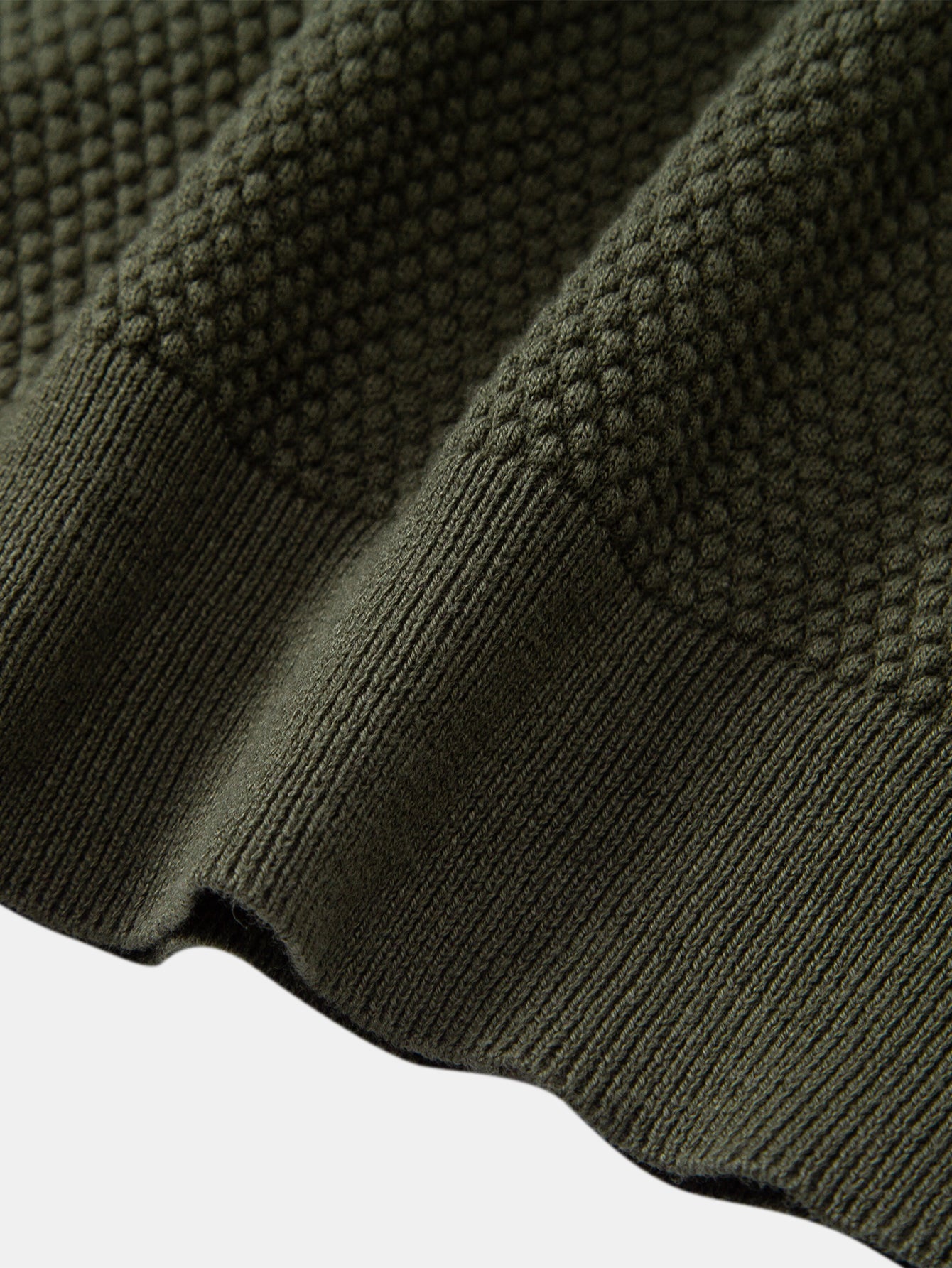 Pineapple Texture Knitted Polo Shirt
