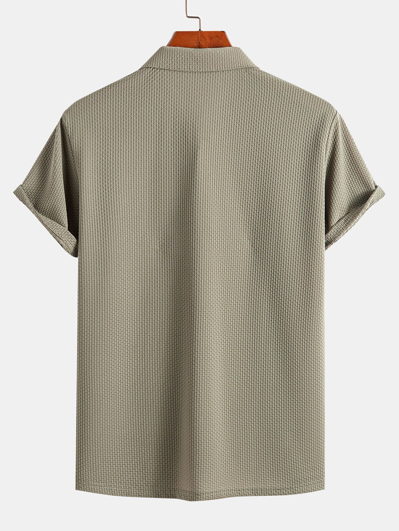 Short Sleeve Textured Polo