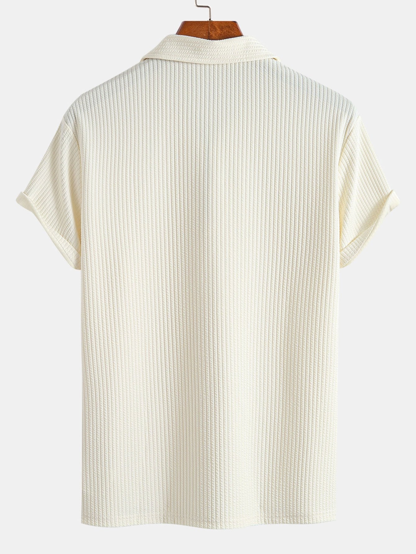 Muscle Fit Ribbed Half Zip Polo