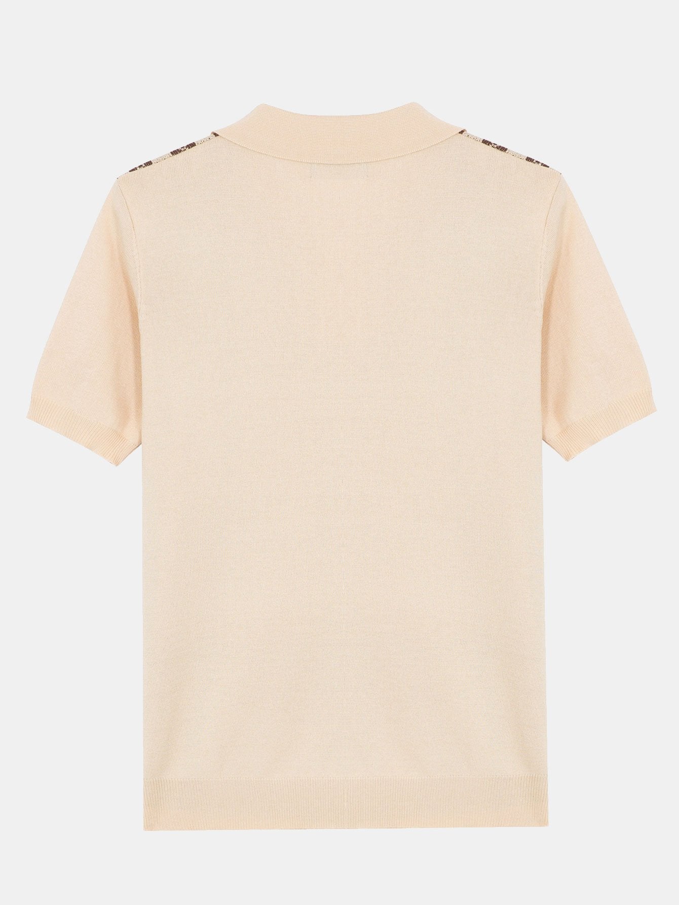 Striped Short Sleeve Sweater Polo
