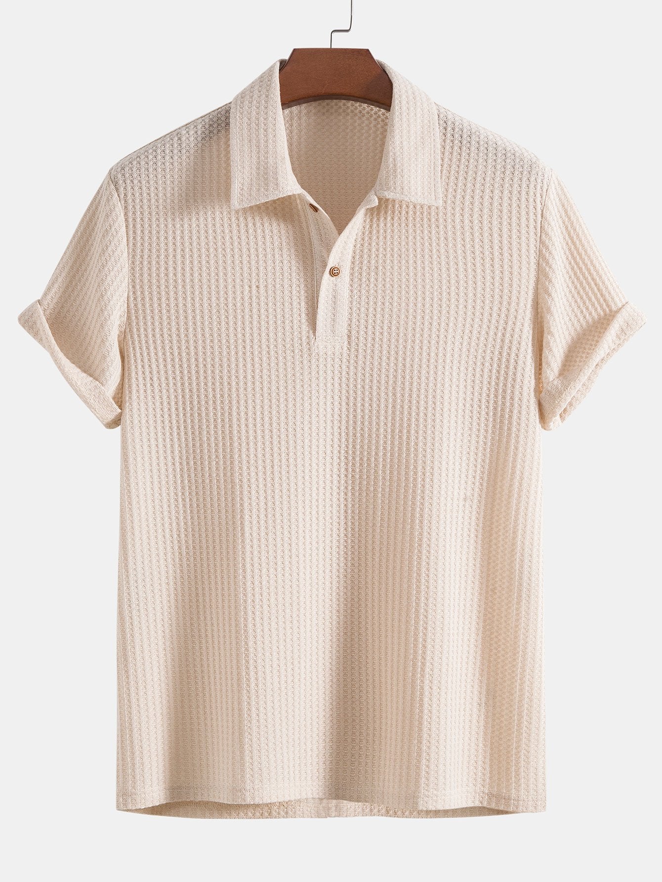 3 Pieces Knitted Waffle Polo Shirt
