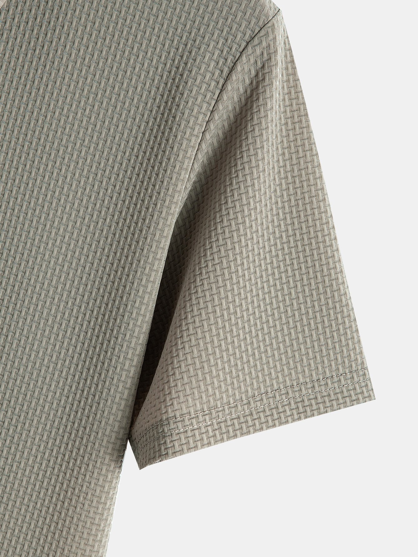 Short Sleeve Textured Polo