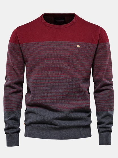 Contrast Striped Sweater