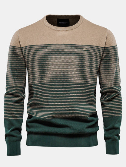 Contrast Striped Sweater