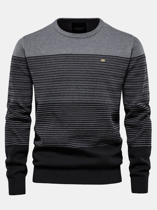 Contrast Striped Sweater