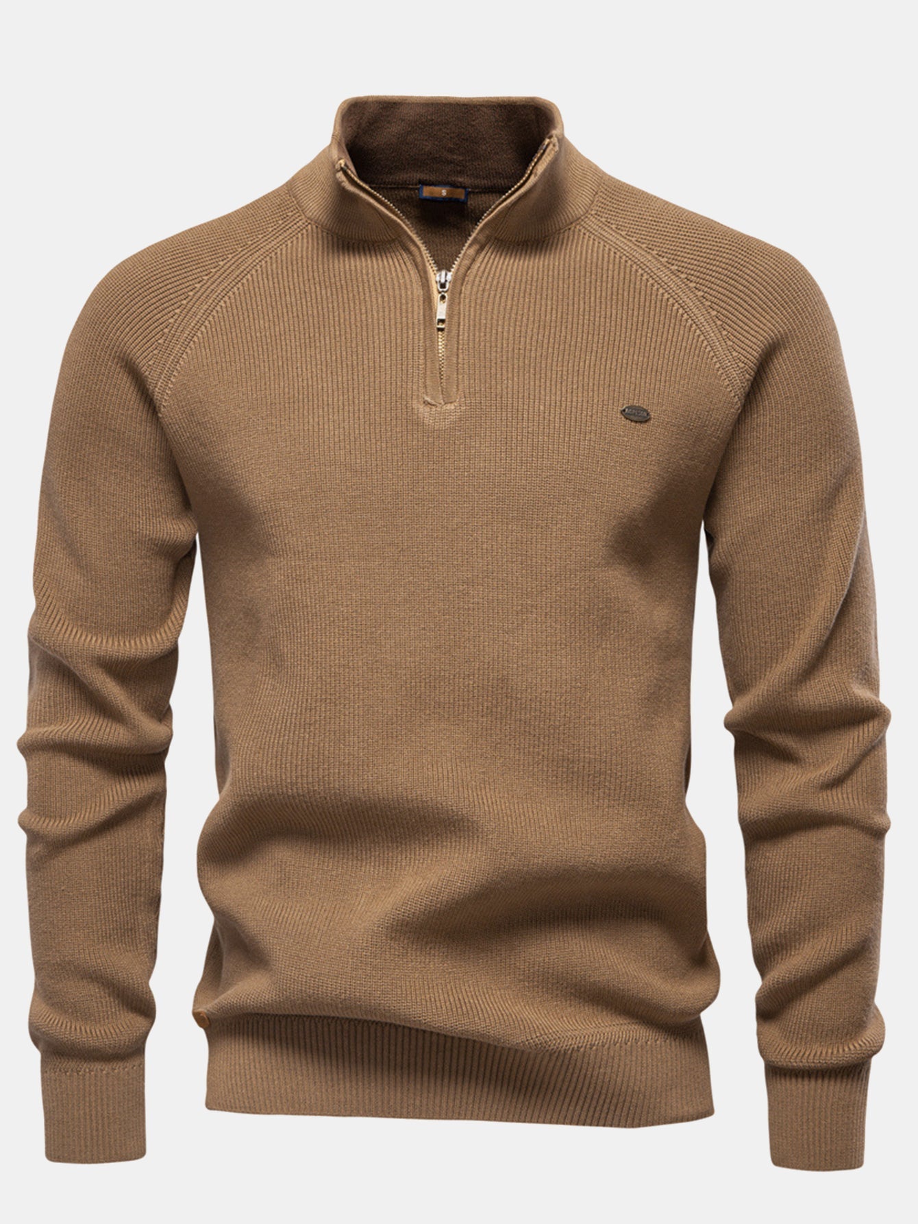 Raglan Sleeve Quarter-Zip Sweater