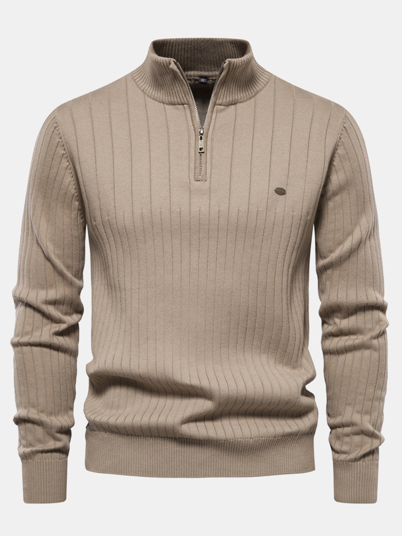 Stripe Quarter-Zip Sweater