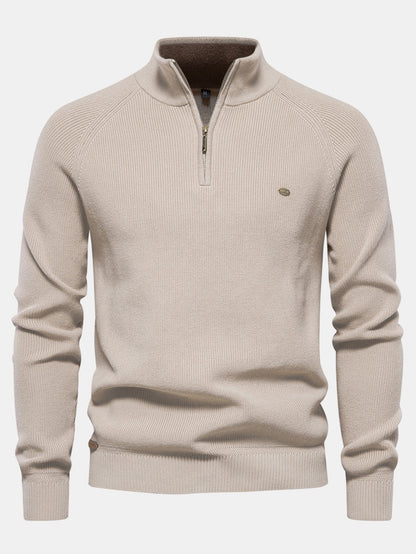Raglan Sleeve Quarter-Zip Sweater