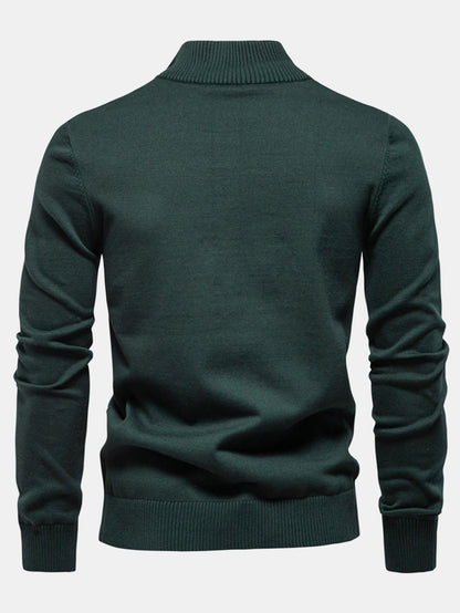 Stripe Quarter-Zip Sweater