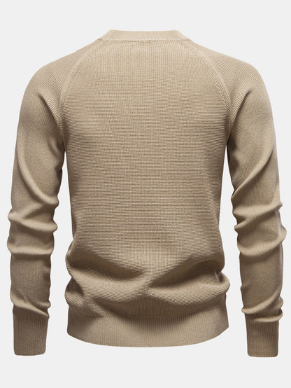 Raglan Sleeve Textured Sweater