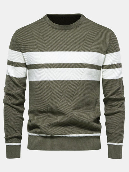 Stripe Crew Neck Sweater