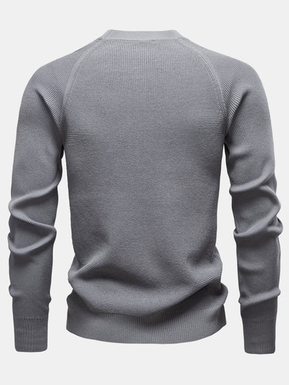 Raglan Sleeve Textured Sweater
