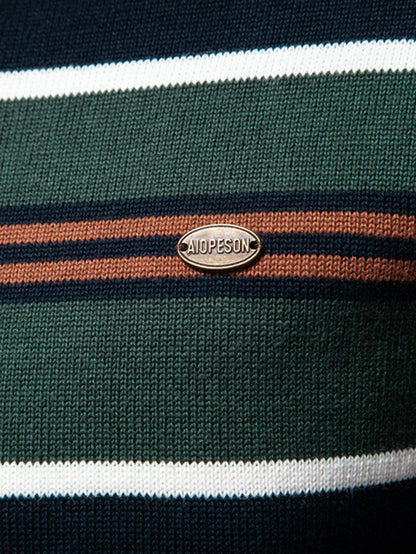 Stripe Quarter-Zip Sweater