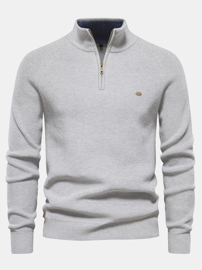 Raglan Sleeve Quarter-Zip Sweater