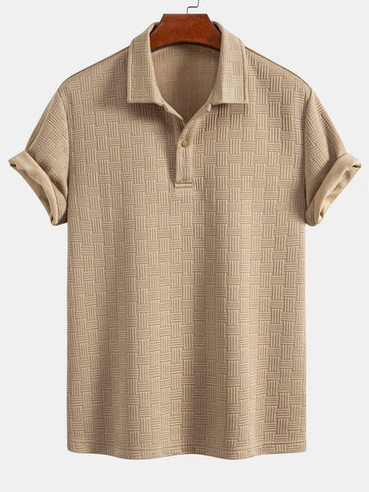 Striped Jacquard Polo Shirt