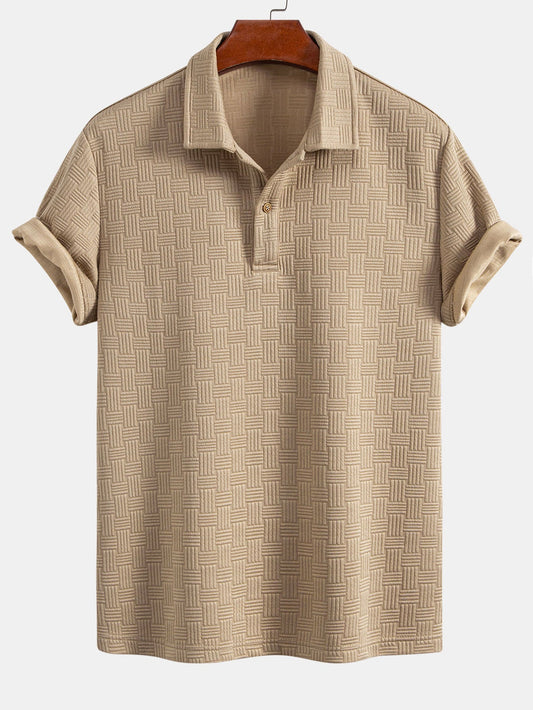Striped Jacquard Polo Shirt