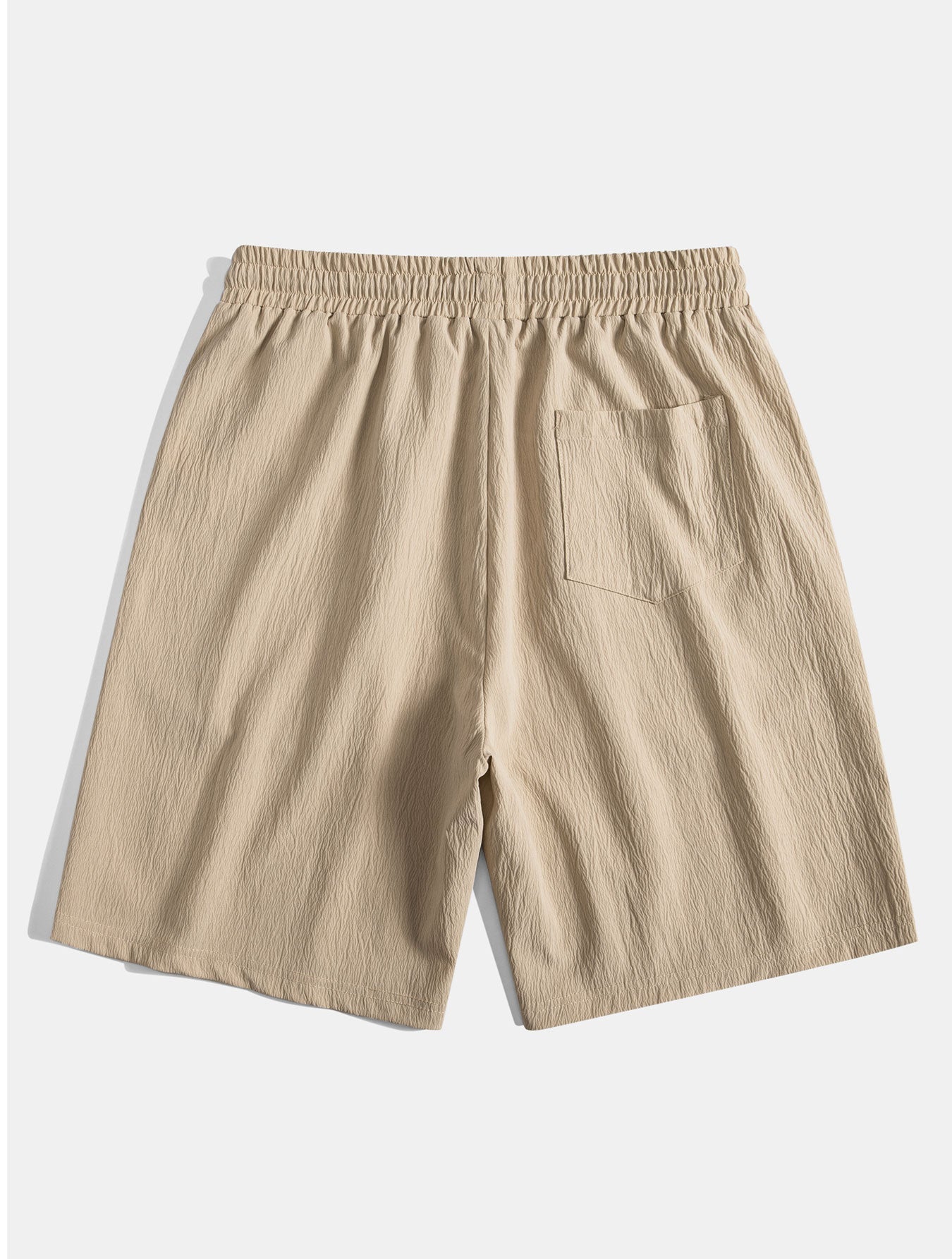 Texture Jacquard Cuban Shirt & Crinkled Textured Drawstring Shorts