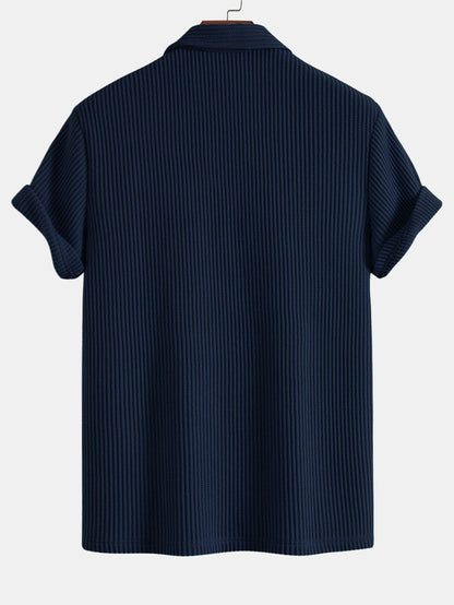 3 Pieces Short Sleeved Waffle Polo