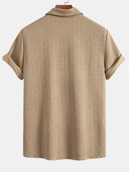Striped Jacquard Polo Shirt