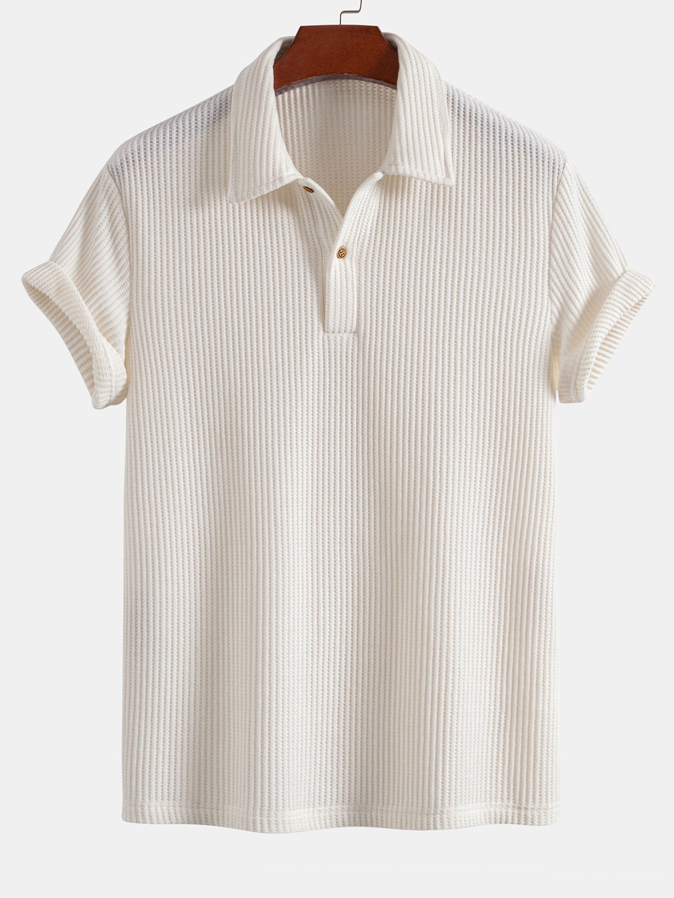 3 Pieces Short Sleeved Waffle Polo