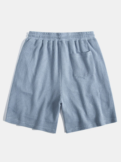 Waffle Textured Cuban Shirt & Shorts