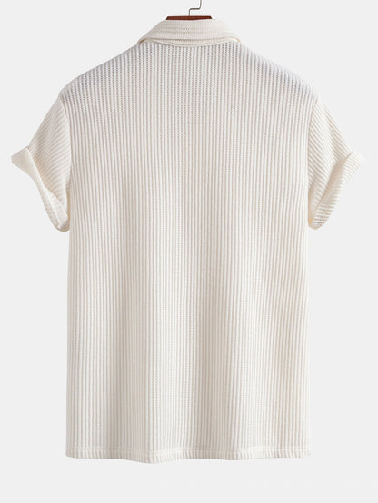 3 Pieces Short Sleeved Waffle Polo